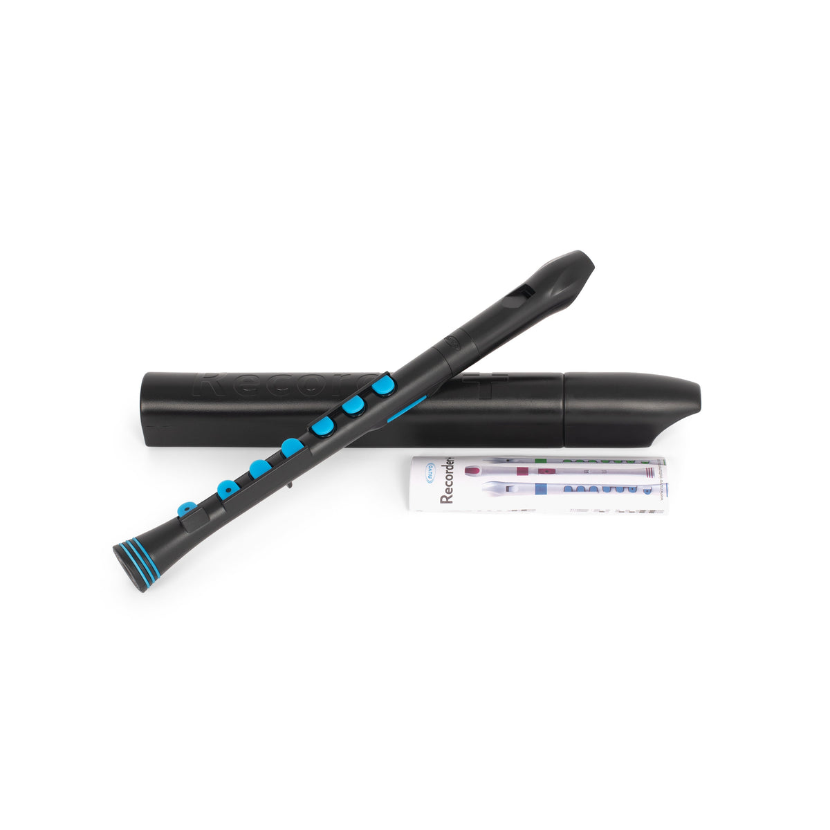 Nuvo N320 descant recorder+ - Black with blue trim