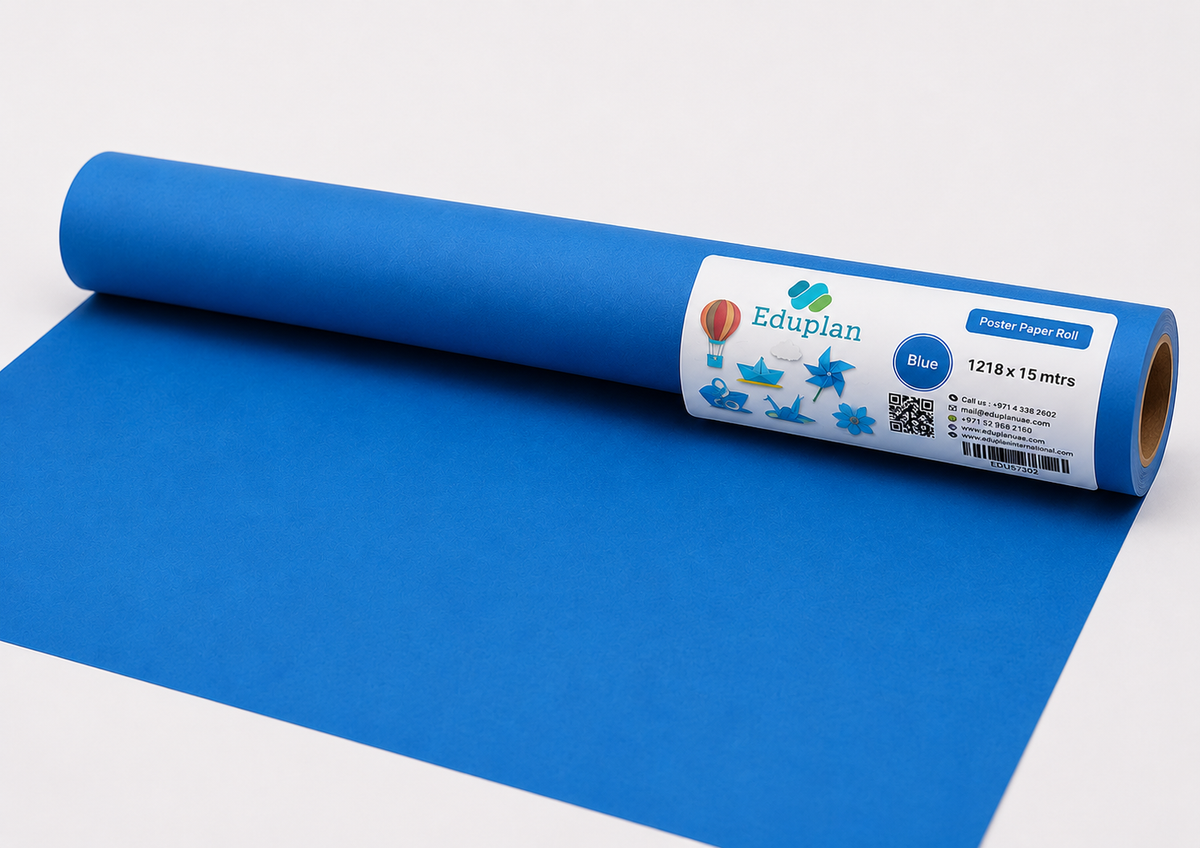 Eduplan Poster Paper Roll 1218x15M BRIGHT BLUE