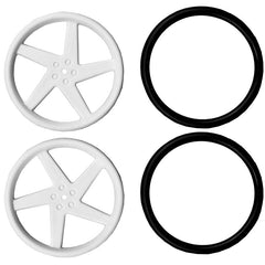 Kitronik Pair of 5 Spoke Wheels for Servo Motor - White