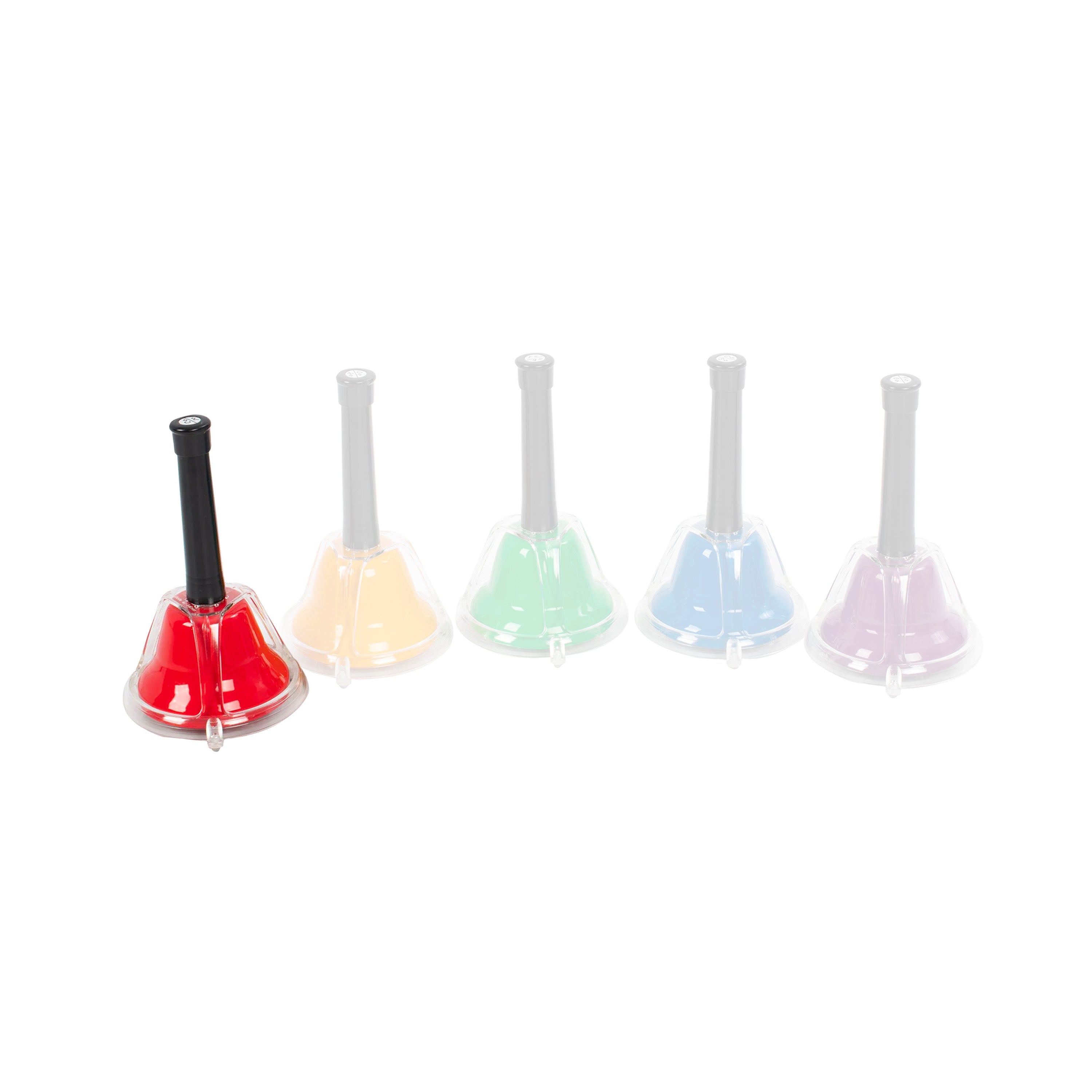 Percussion Plus PP276 combi hand bell individual accidental note - C#65 light red