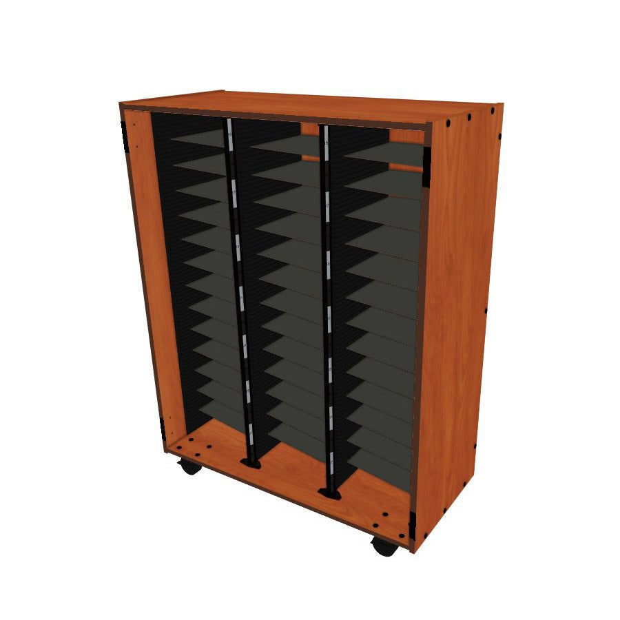 Wenger mobile choral folio cabinet without doors – 84 shelves