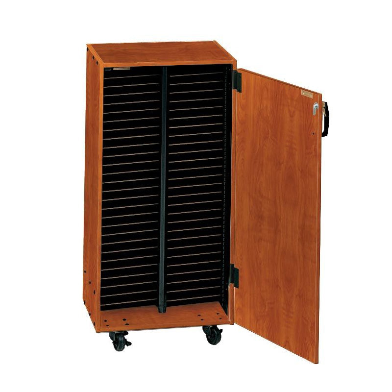 Wenger mobile choral folio cabinet with doors – 56 shelves