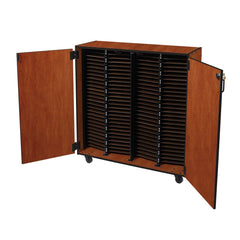 Wenger mobile choral folio cabinet with doors – 112 shelves