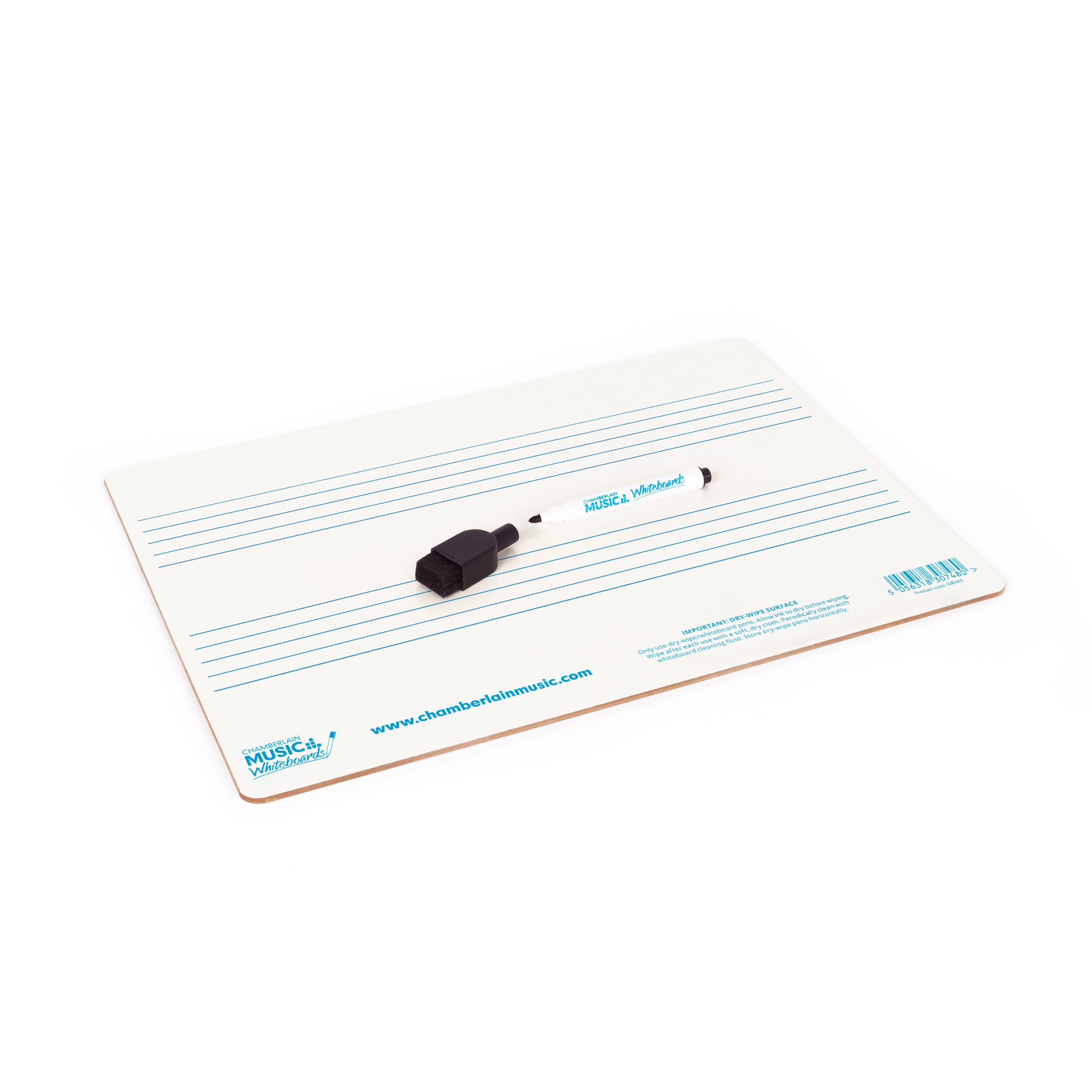 Fine tip dry-wipe whiteboard pen with eraser cap - 5 pack