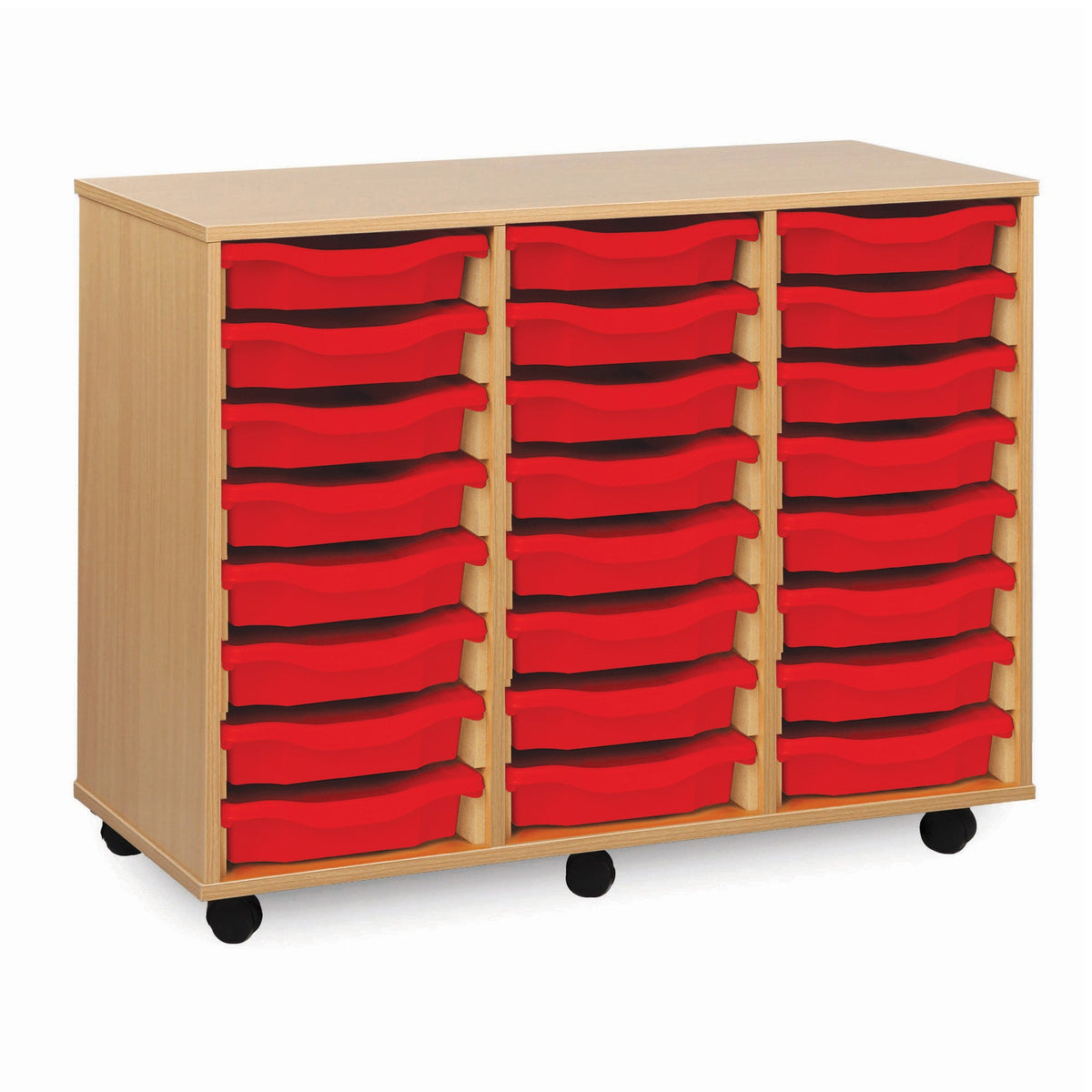 Monarch 24 single tray storage unit (3 x 8) – Red