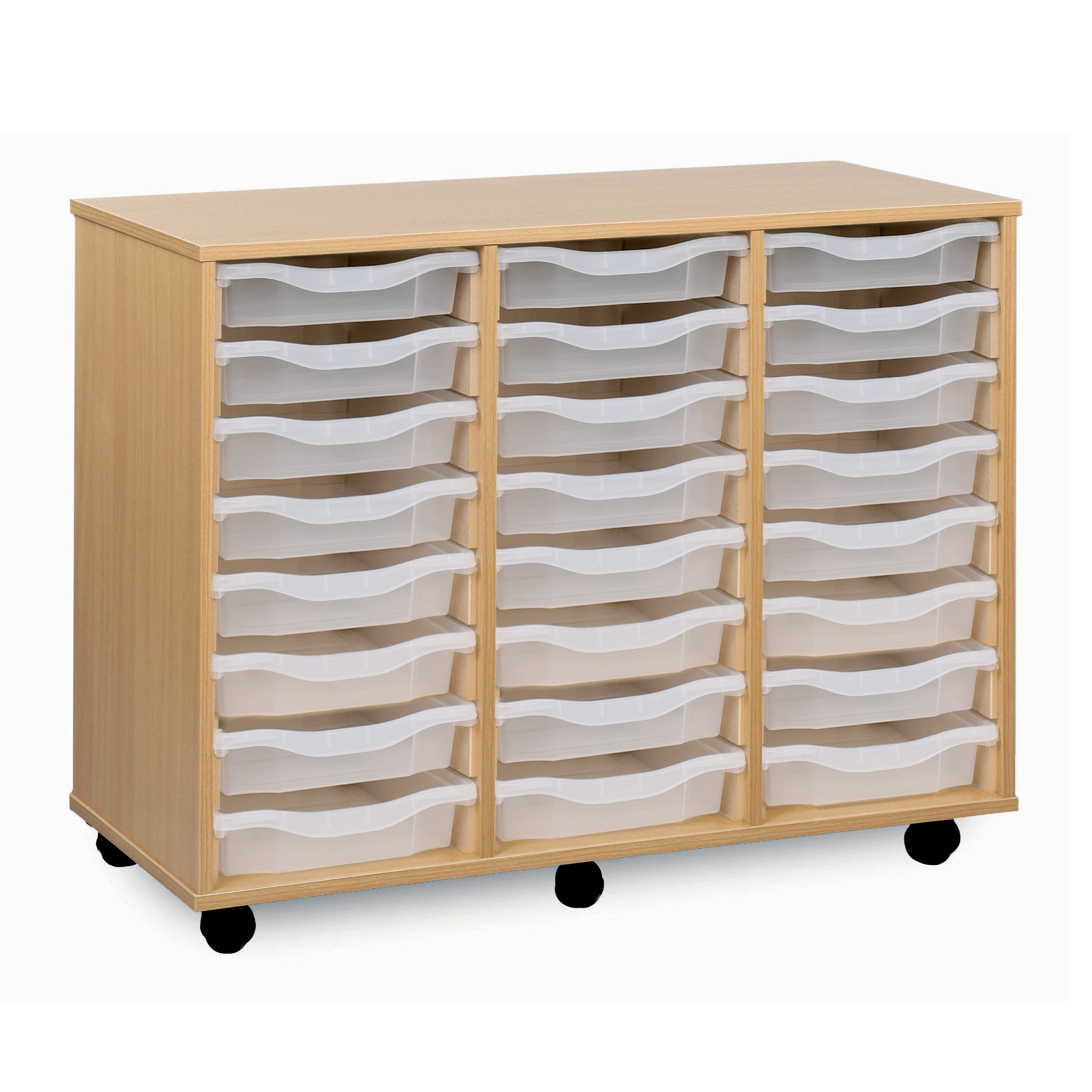 Monarch 24 single tray storage unit (3 x 8) – Transparent