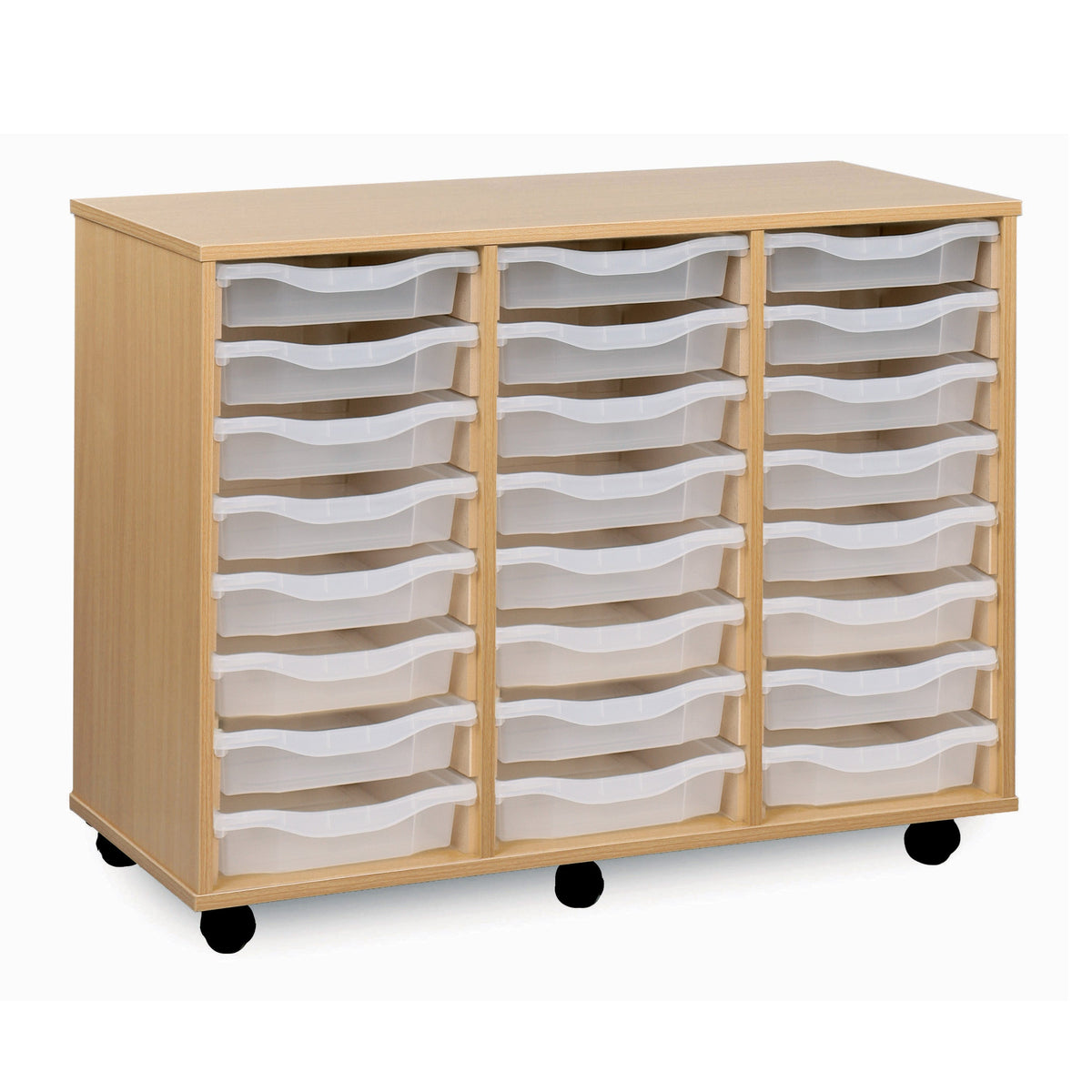 Monarch 24 single tray storage unit (3 x 8) – Transparent