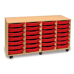 Monarch 28 single tray storage unit (4 x 7) – Red