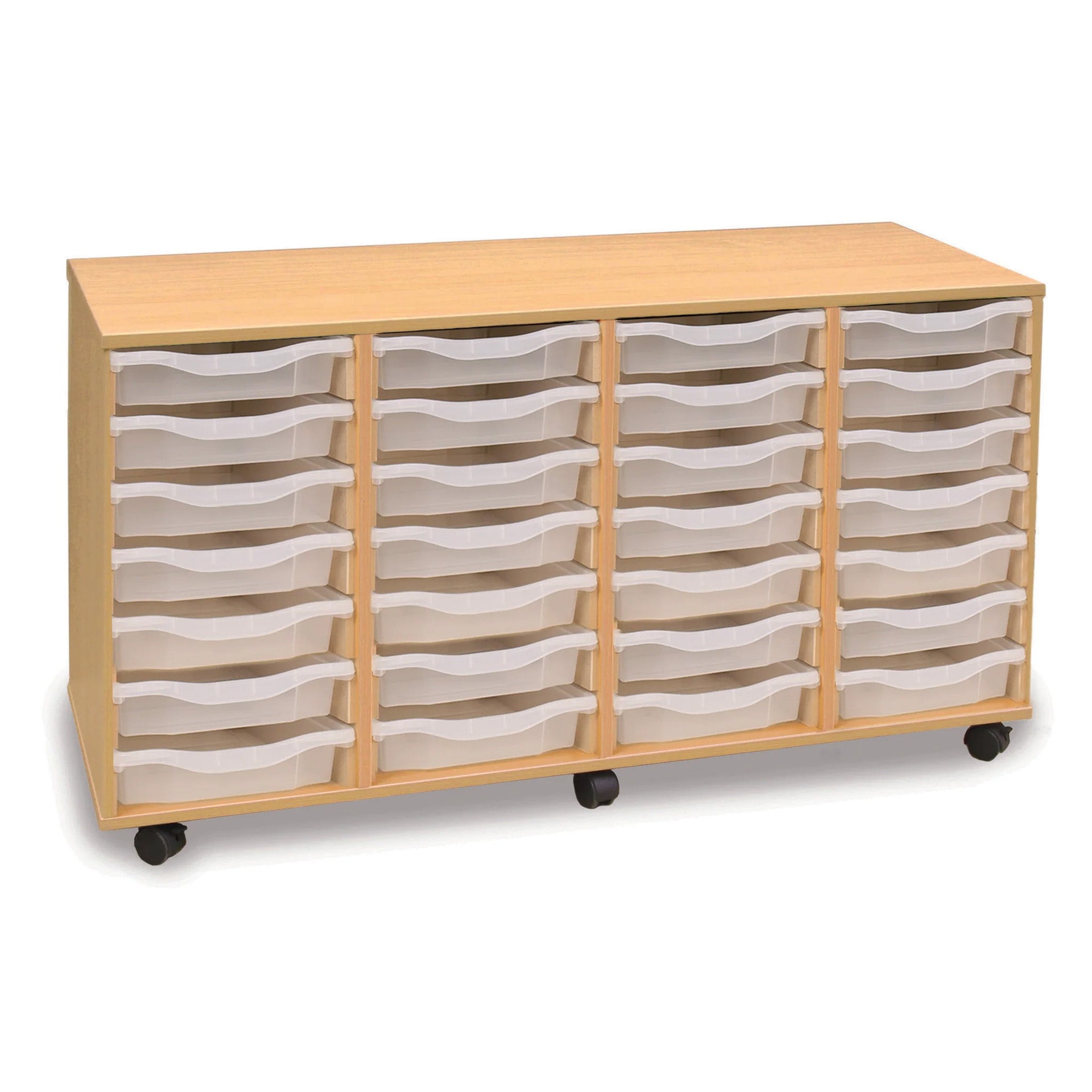 Monarch 28 single tray storage unit (4 x 7) – Transparent