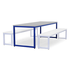 Monarch dining table with grey top – Blue