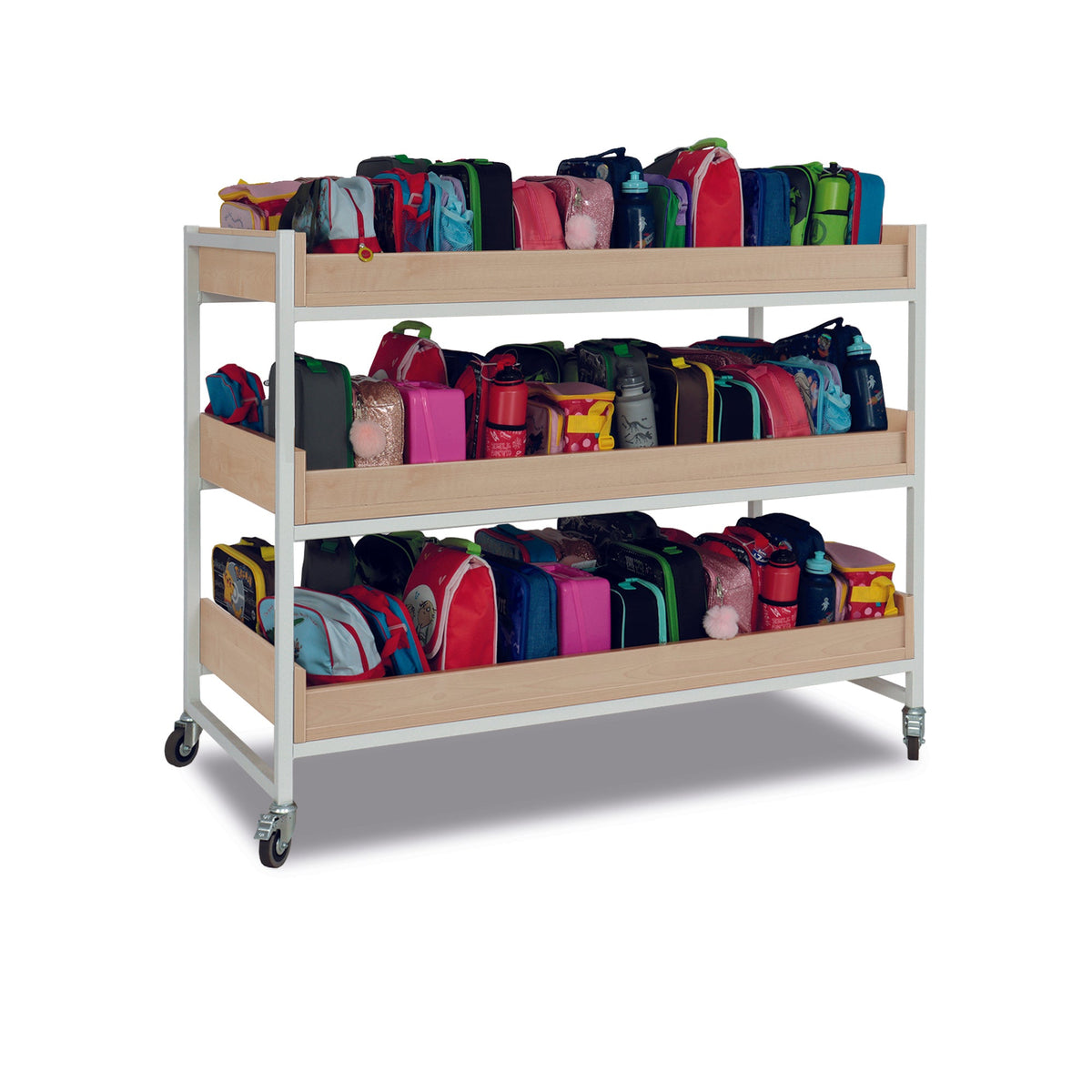 Monarch heavy duty extra large classroom storage trolley – White
