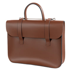Oxford Traditional leather music case – Chestnut brown