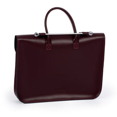 Oxford Traditional leather music case – Dark burgundy