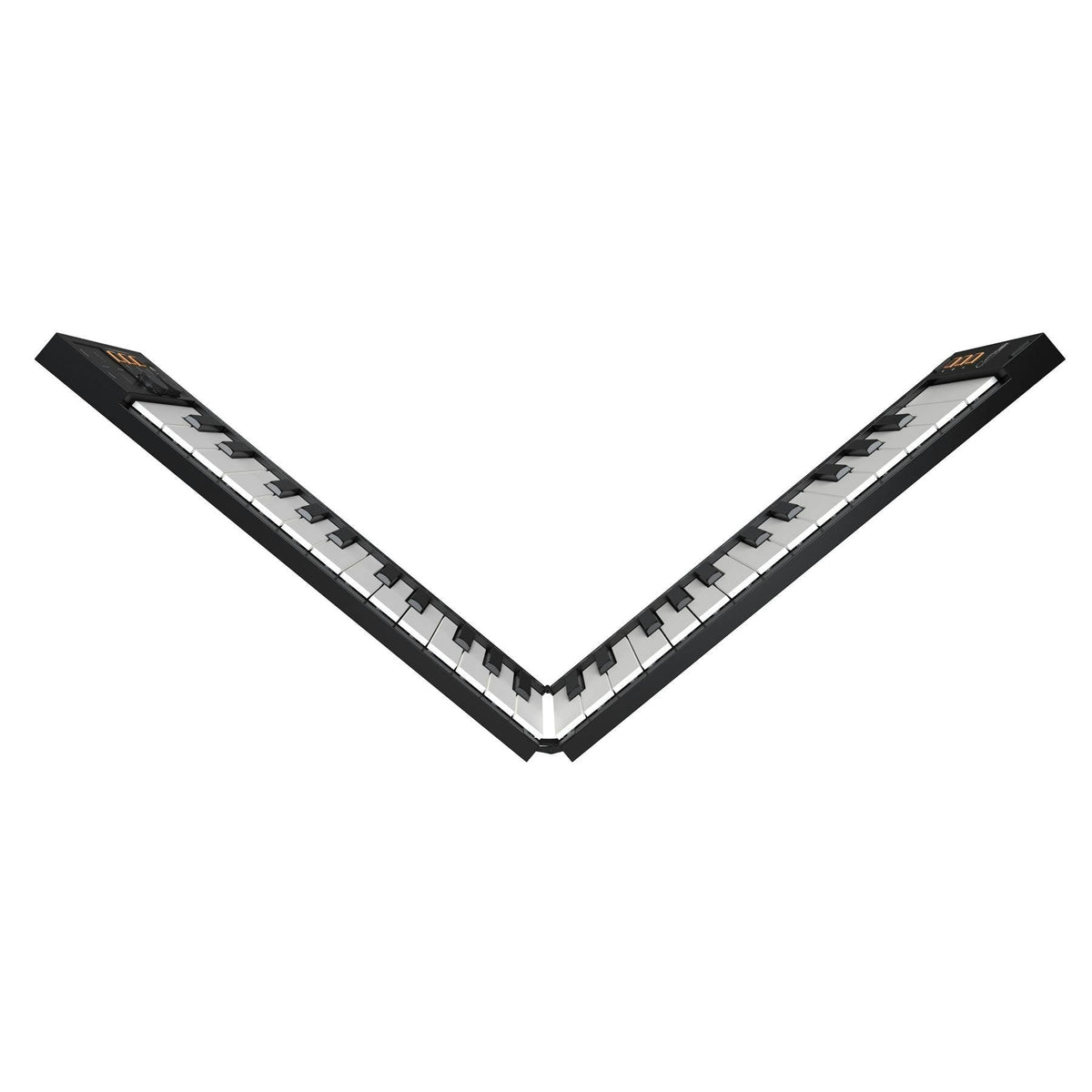 Carry-On 49-key touch sensitive folding portable piano – Black