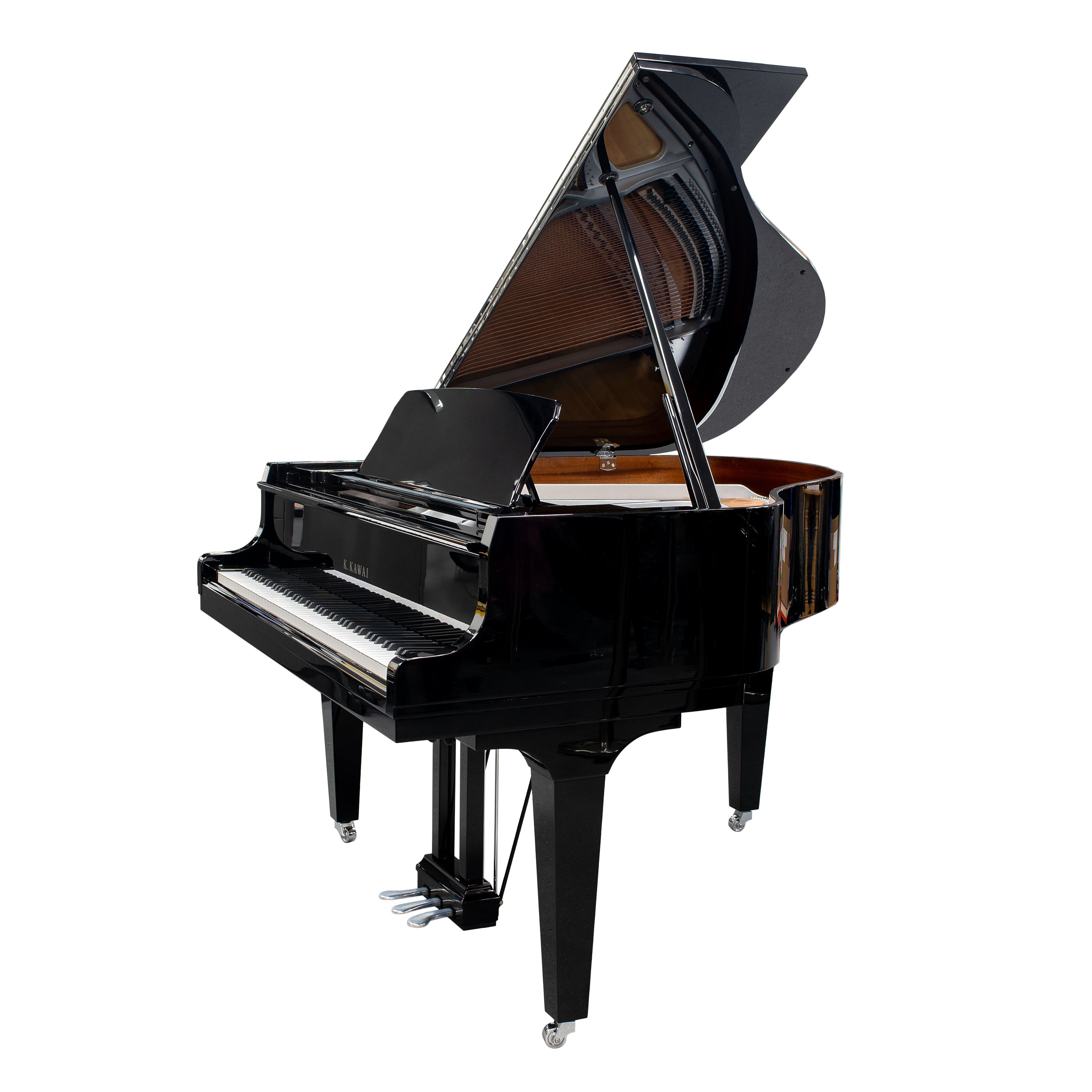 Kawai GL-10 grand piano – Polished Ebony, Chrome Fittings