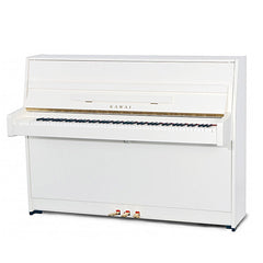 Kawai K-15E upright piano – Polished White