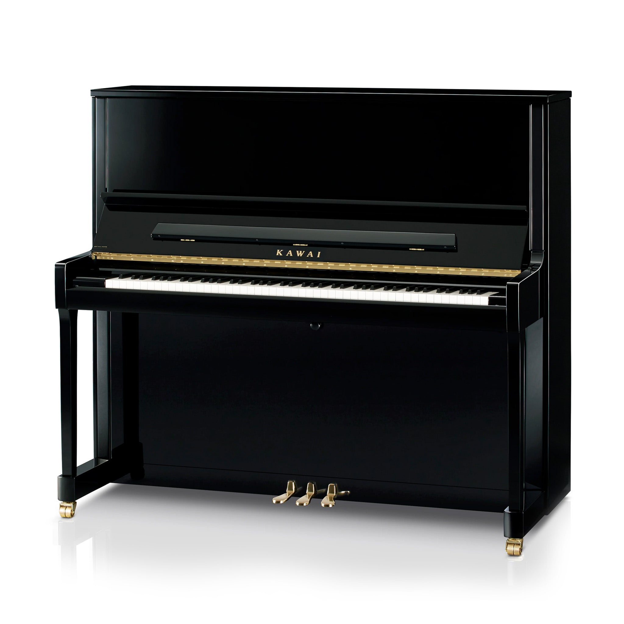 Kawai K-600 upright piano in polished ebony – Standard model