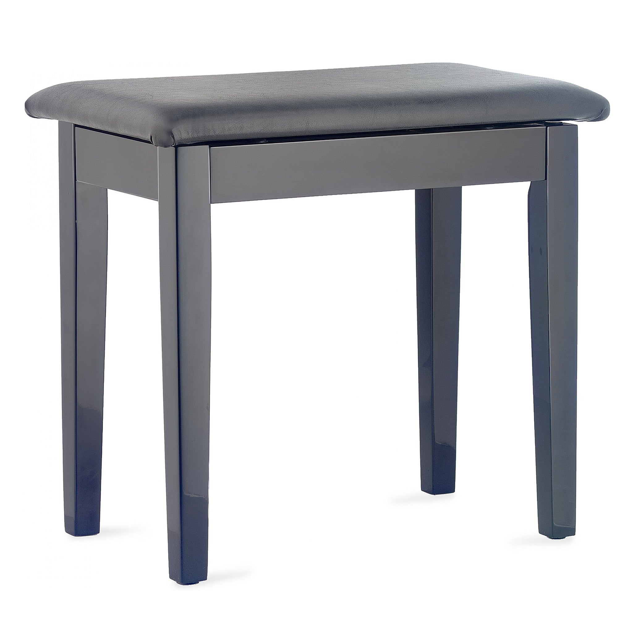 Stagg PBF23 fixed height piano stool with music storage – Black gloss