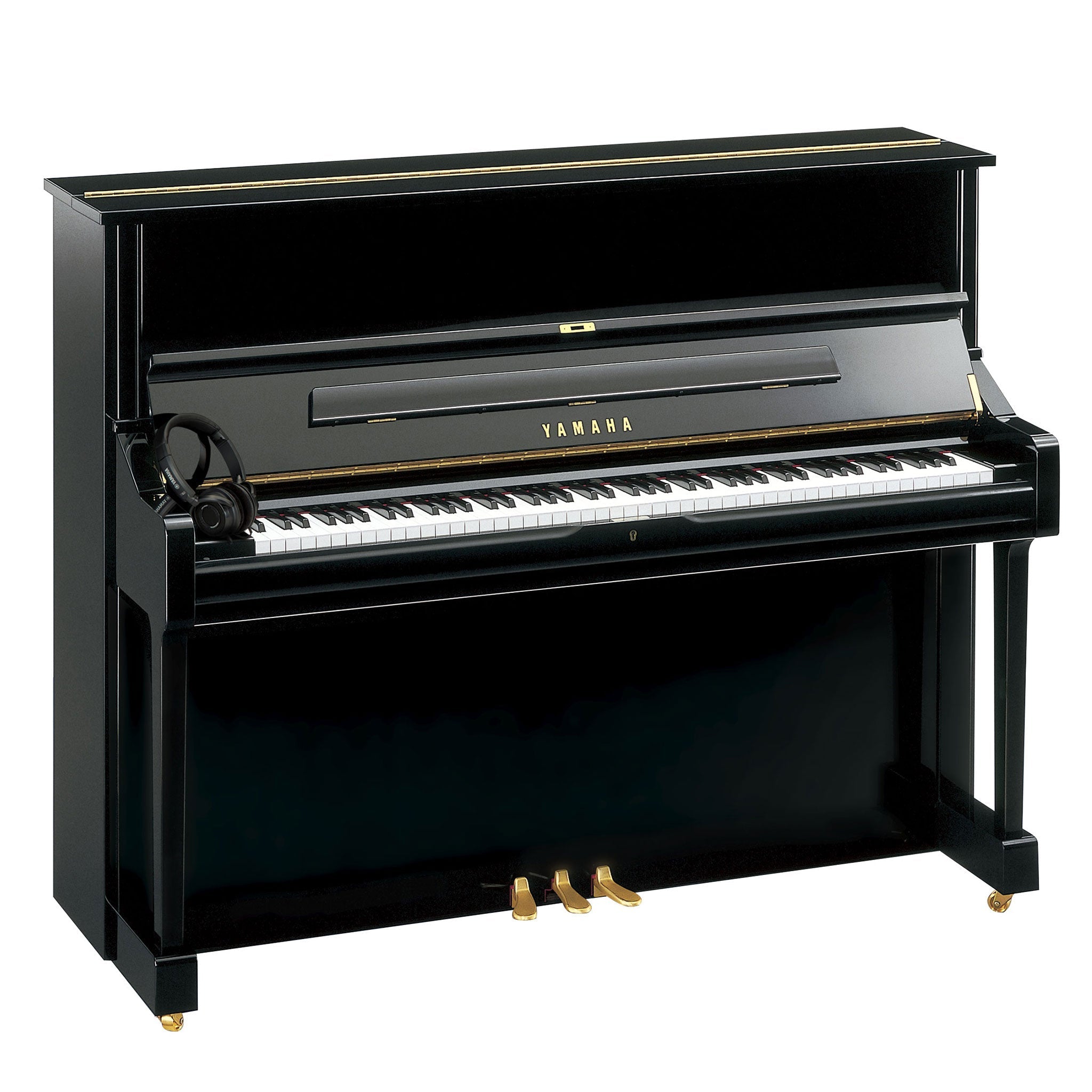 Yamaha DU1EN Disklavier ENSPIRE Upright Piano in polished ebony