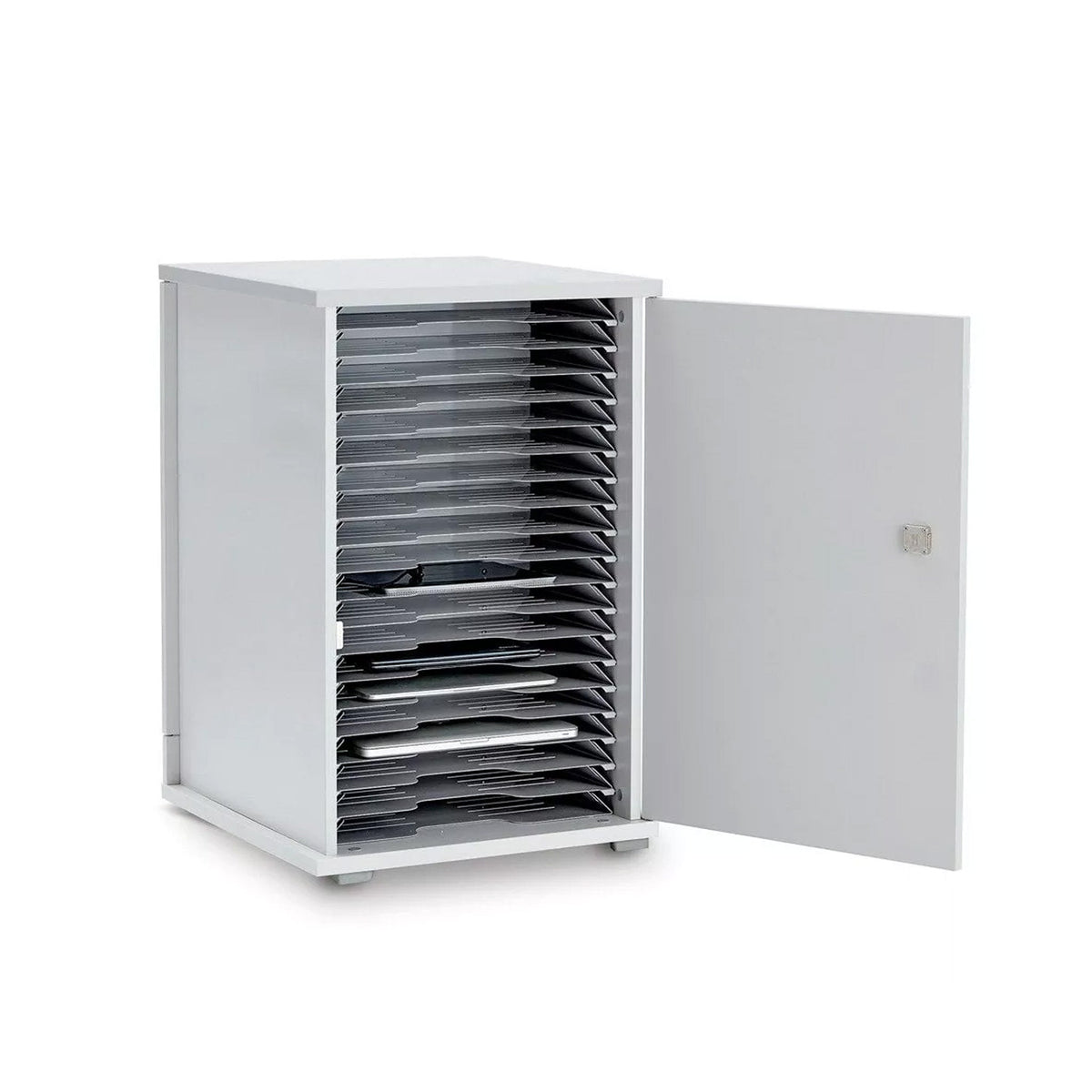 LapCabby Lyte single door dual USB A & USB C charging cabinet – 20 devices