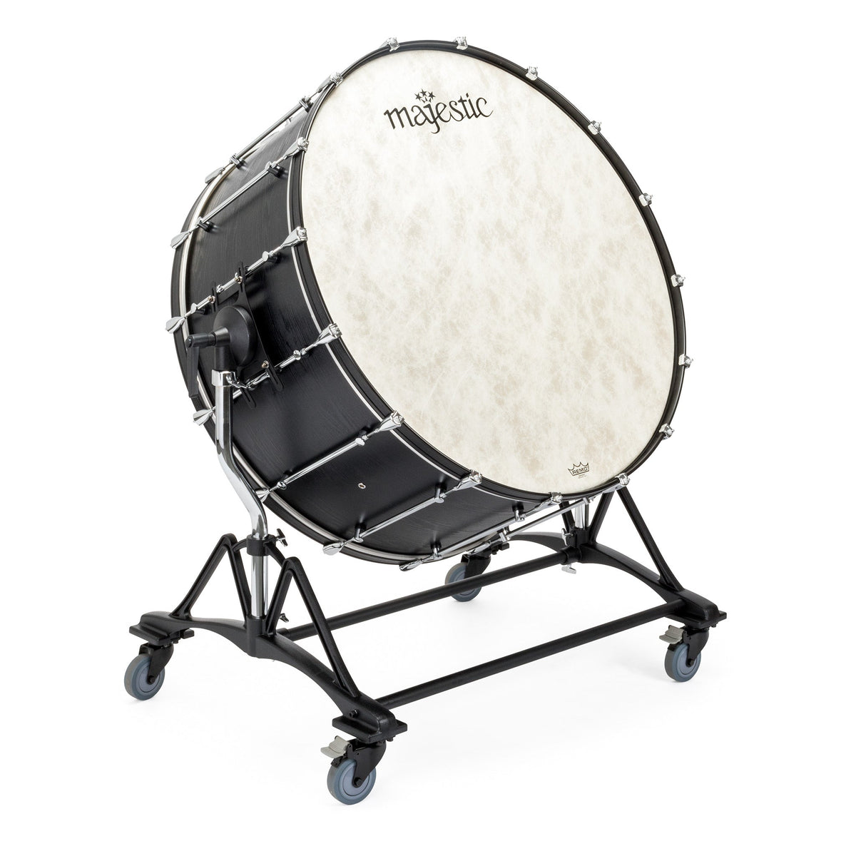 Majestic Concert Black concert bass drum with stand – 36"x22"