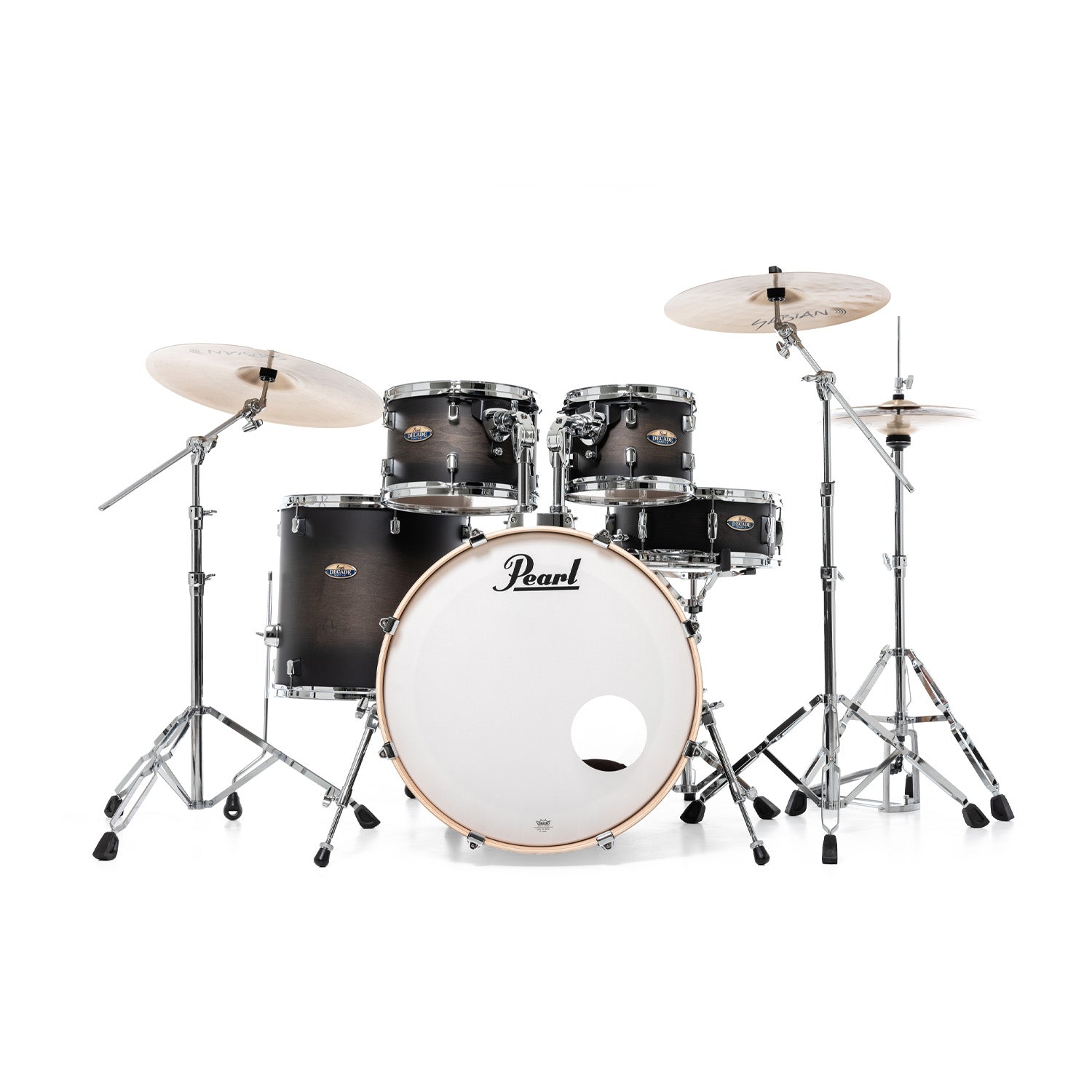 Pearl Decade 22" rock 5-piece drum kit – Black burst