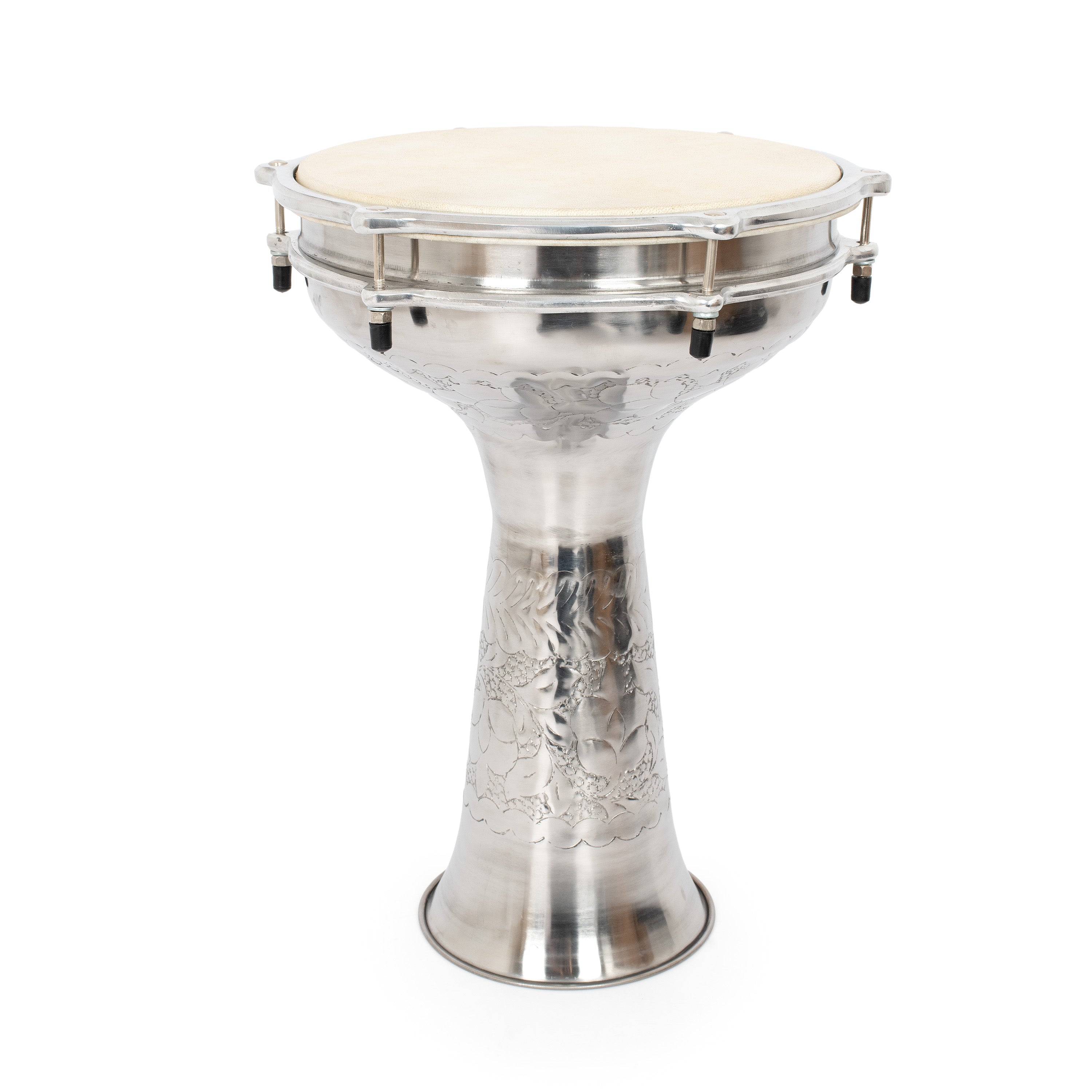 Percussion Plus embossed nickel doumbek – 12 inch