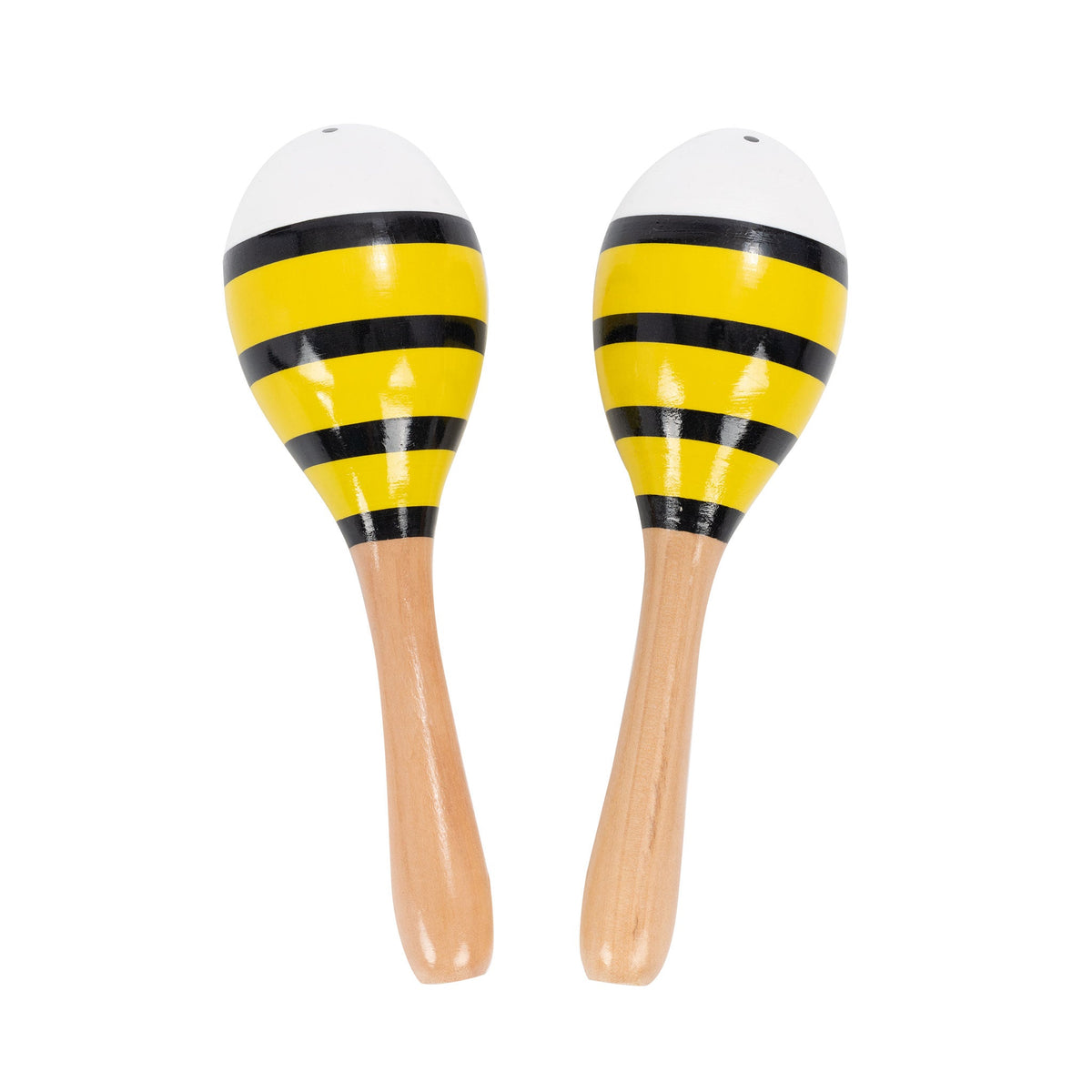 Percussion Plus wooden bug maracas – Yellow bee