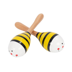 Percussion Plus wooden bug maracas – Yellow bee