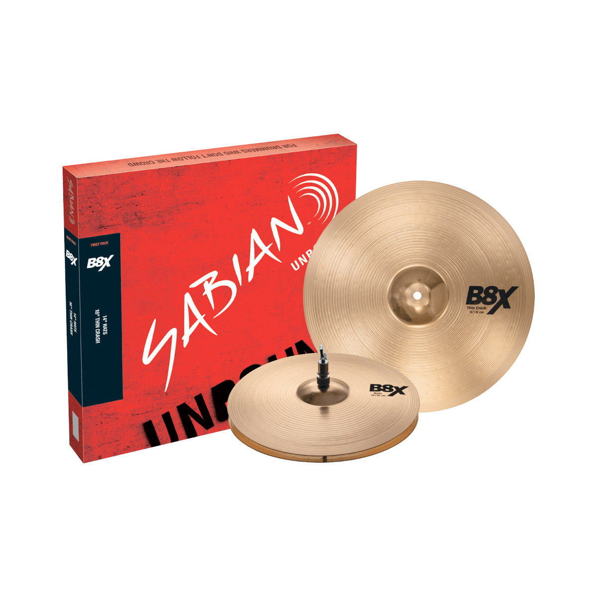 Sabian B8X First Pack cymbal set – 14"