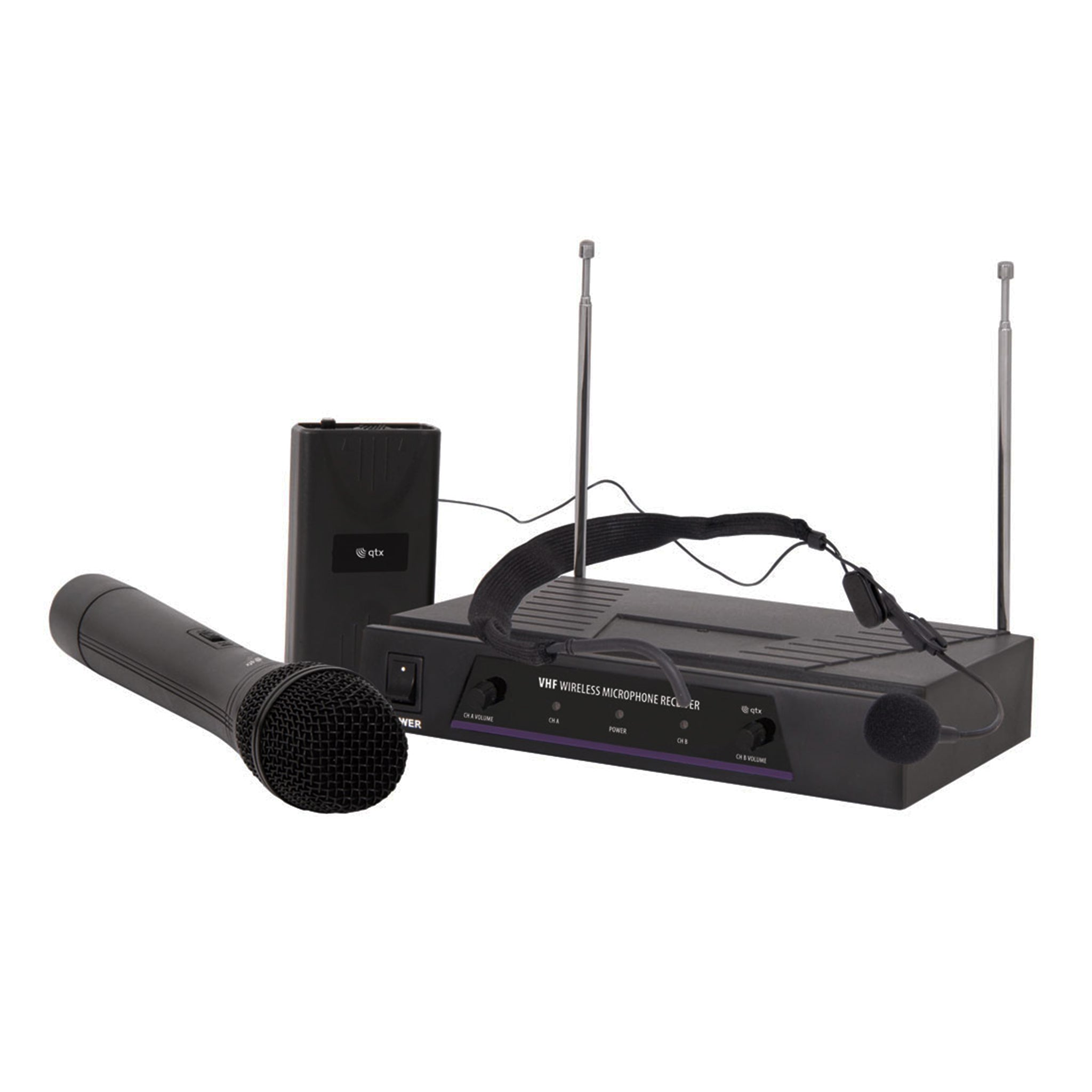 QTX VHN2 handheld & neckband VHF wireless system – 174.1MHz - 175.0MHz