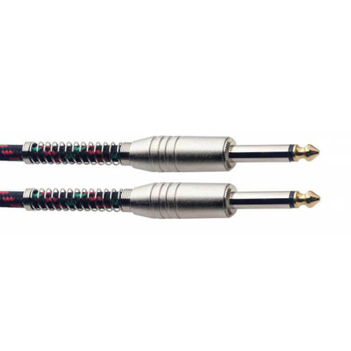 Stagg S-series vintage mono large jack cable – Black tweed