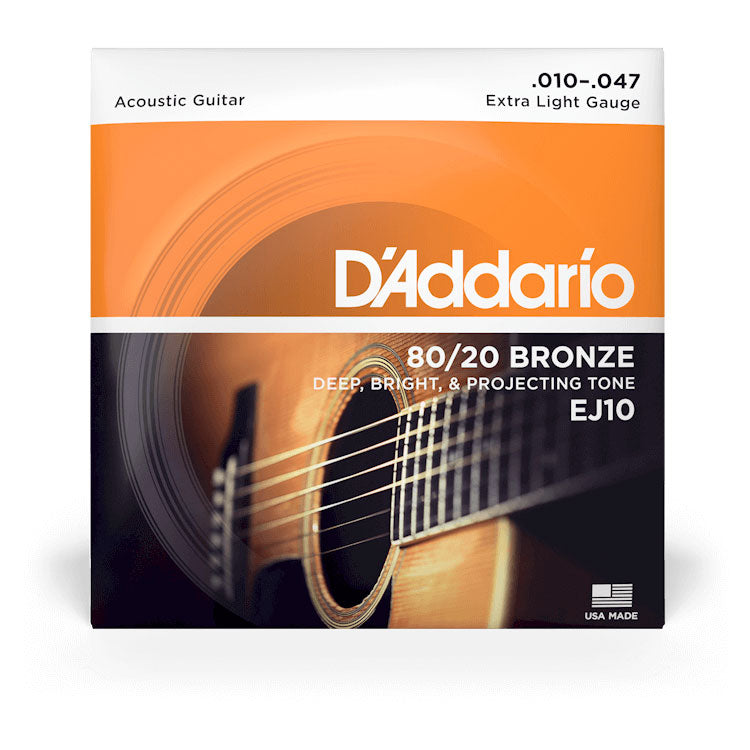 D'Addario 80-20 Bronze String Set – Extra Light