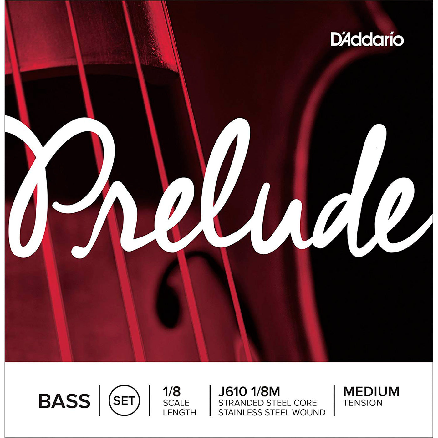 D'Addario Prelude double bass string set – 1/8 size