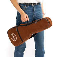 Octopus UK57 dark brown suede effect ukulele gig bag – Concert