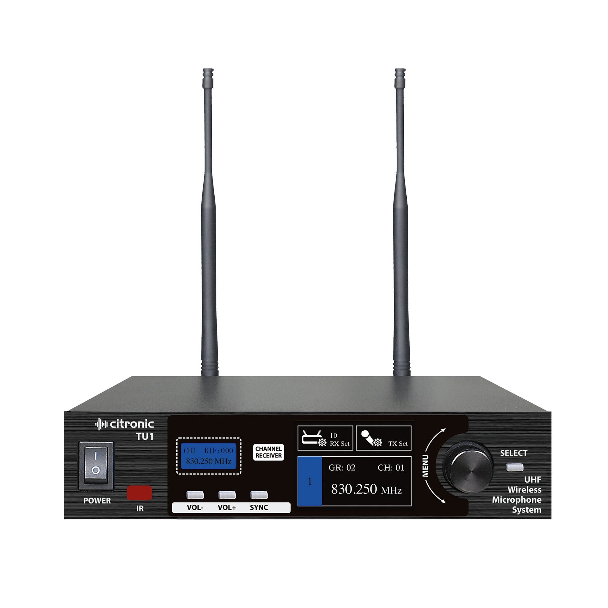 Citronic TU series handheld wireless microphone systems – 1 Channel