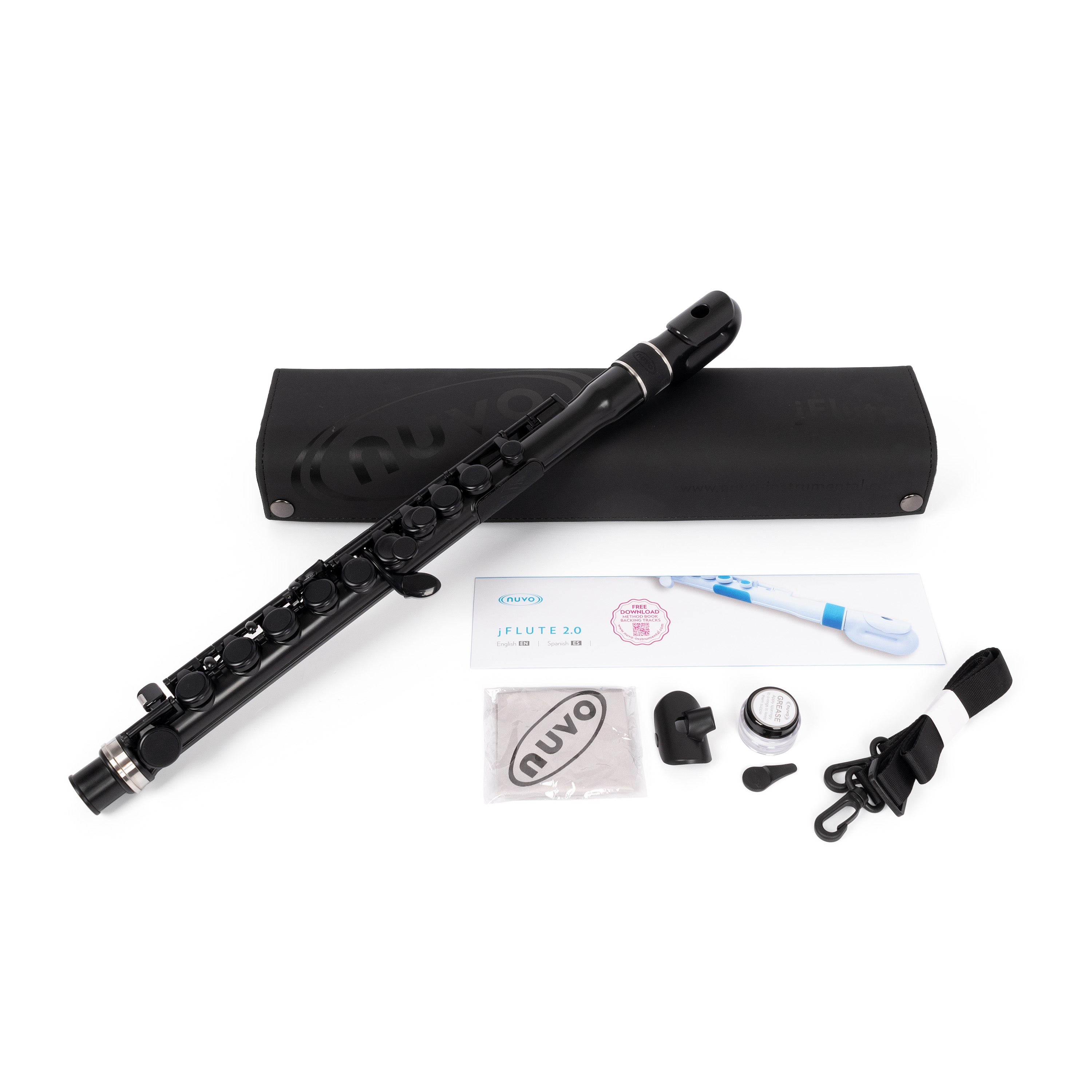 Nuvo N220 jFlute outfit – Black with steel trim