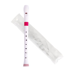 Nuvo N310 descant recorder – White with pink trim