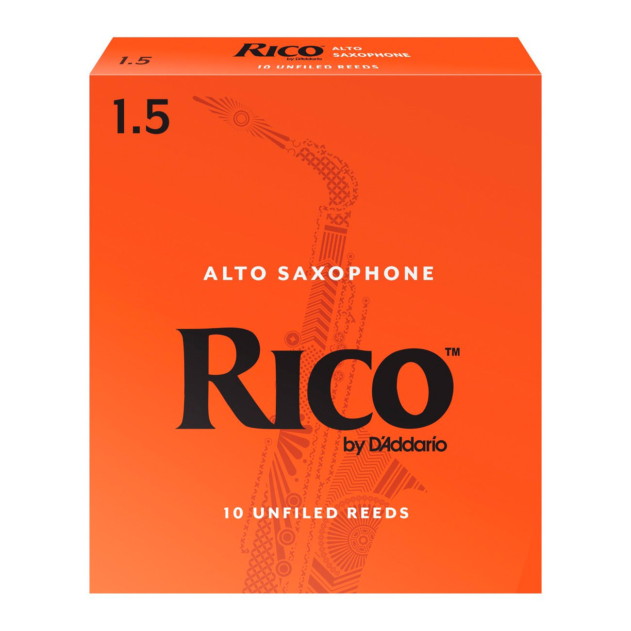 Rico box of 10 Eb alto saxophone reeds – 1.5