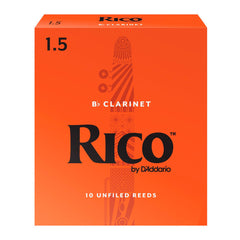 Rico box of 10 x Bb clarinet reeds – 1.5