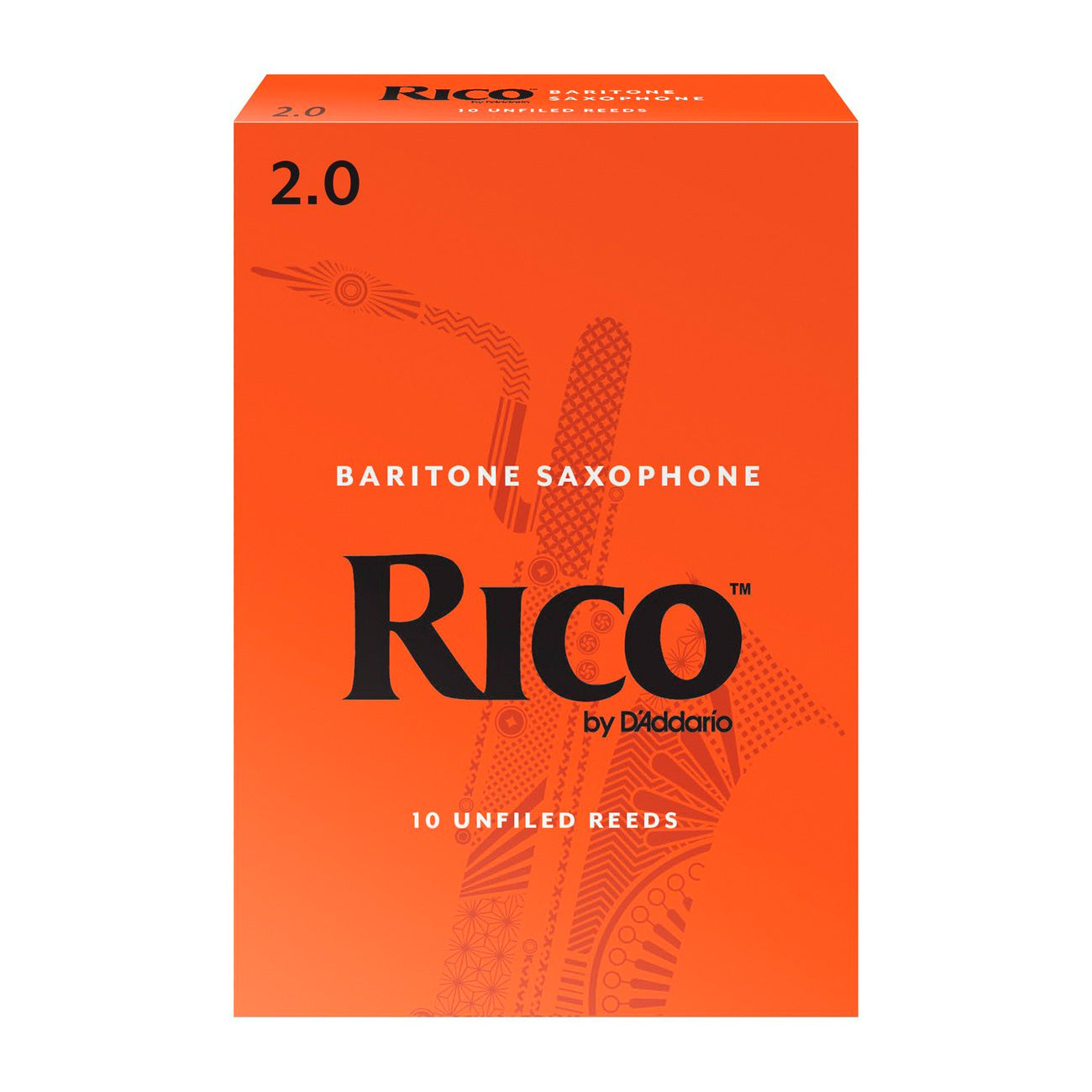 Rico box ot 10 Eb baritone saxophone reeds – 2.0 (box of 10)