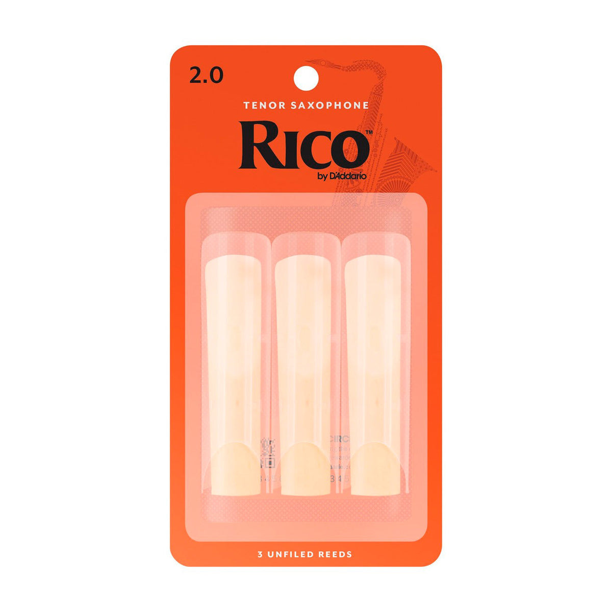 Rico Pack of 3 Bb tenor saxophone reeds – 2.0