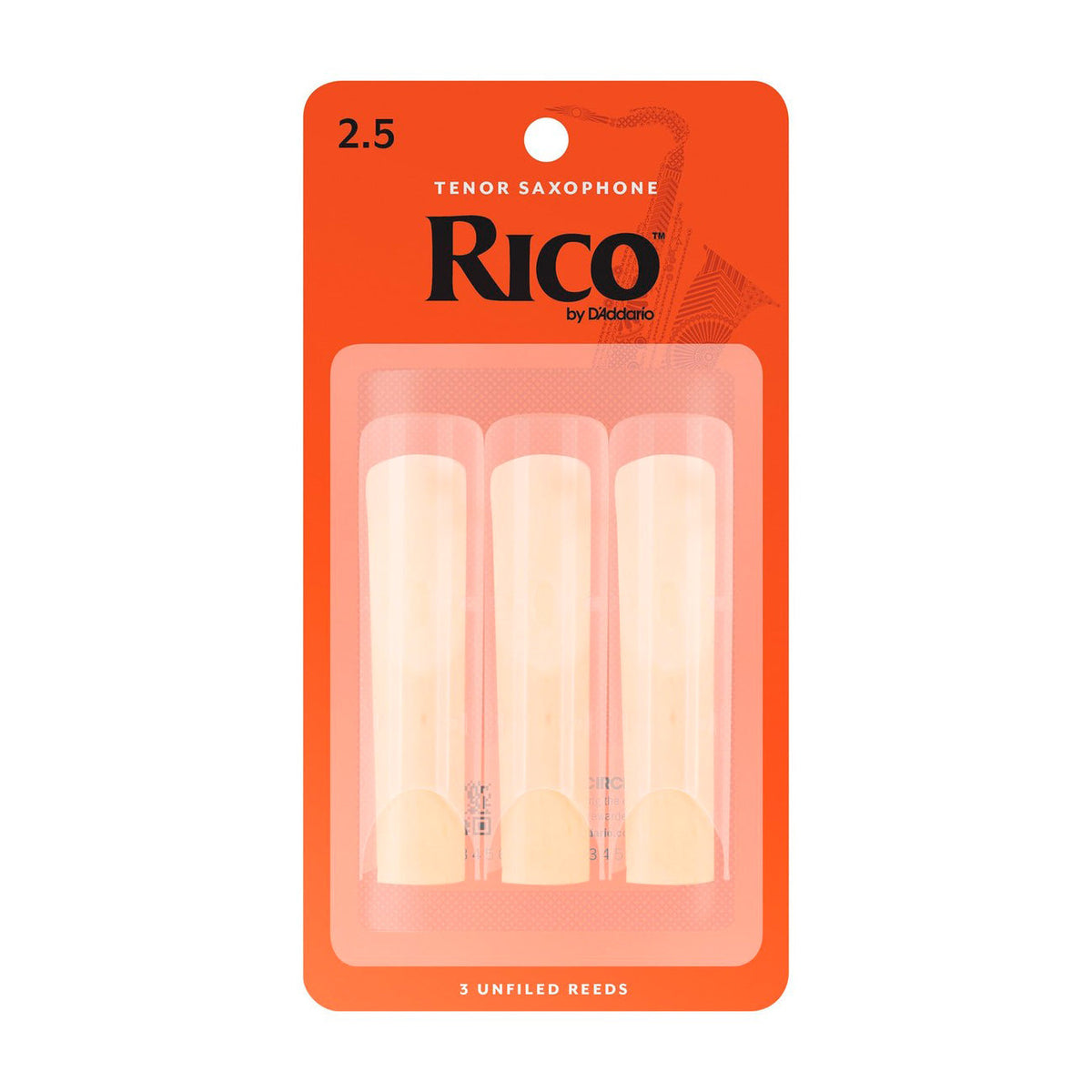 Rico Pack of 3 Bb tenor saxophone reeds – 2.5