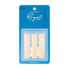Rico Royal Bb clarinet reeds – 2.5 (card of 3)