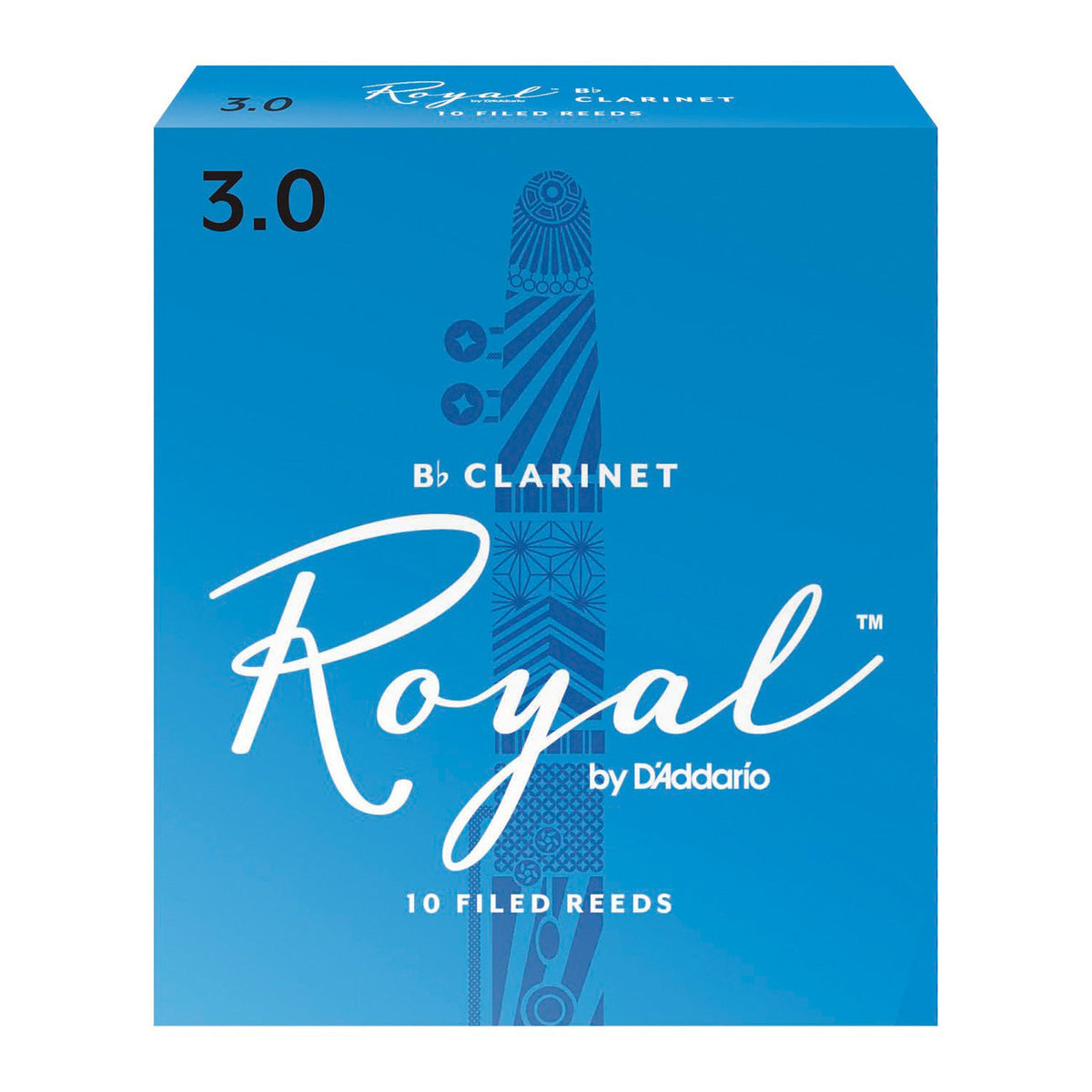 Rico Royal Bb clarinet reeds – 3.0 (box of 10)