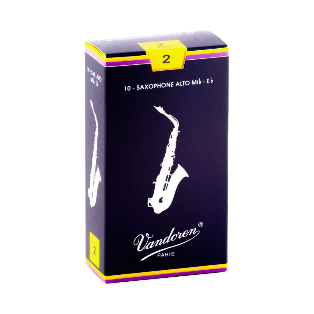 Vandoren 'Blue Box' Eb alto saxophone reeds – 2 (box of 10)