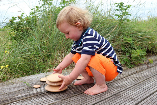 NATURAL WOODEN BUTTONS, PK7