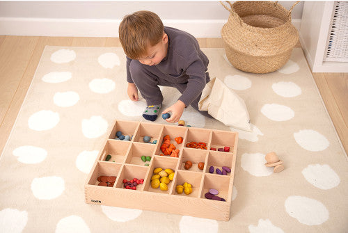 WOODEN SORTING TRAY - 14 WAY, EACH