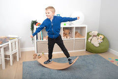 WOODEN BALANCE BOARD, EACH