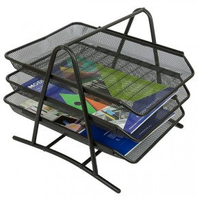MODEST MESH PAPER TRAY SET OF 3 MS 2003 SILVER